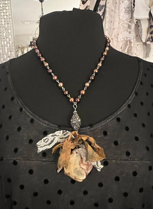 Ribbon Me a Natural Stone Necklace