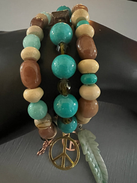 River Rock Bracelet Stacker Set