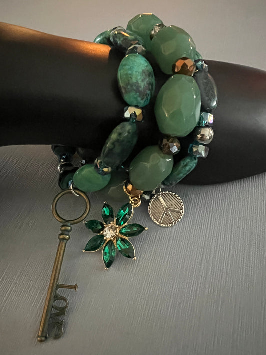 Green Day Bracelet Stacker Set