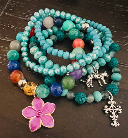Blue Moon Bracelet Stacker Set
