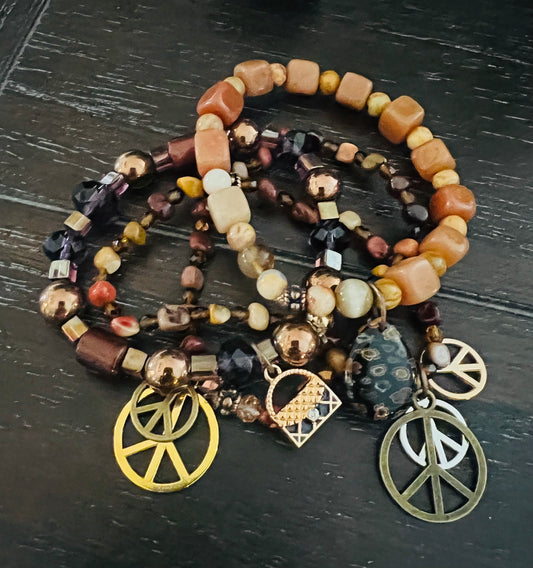 Brownstone Stacker Bracelet Set