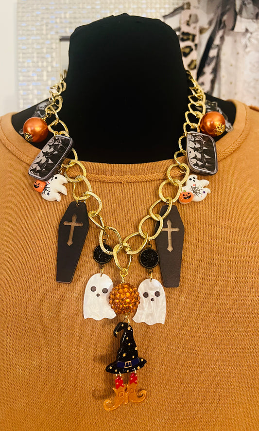 Witch Way to Halloween Necklace