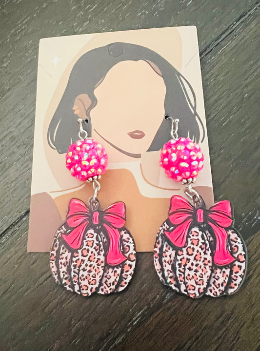 Pinky Pie Pumpkin Earrings