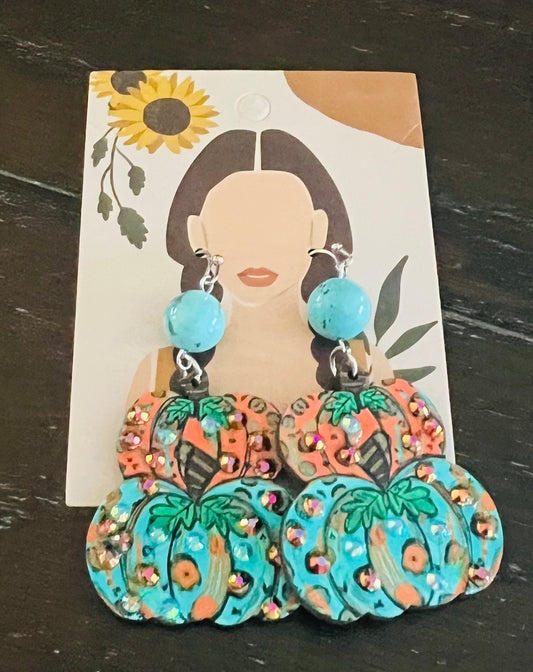 Sparkly Pumpkin Errings