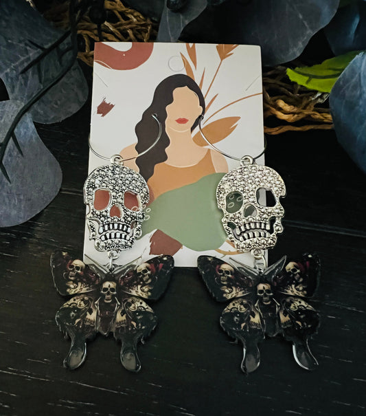 Gothic Butterfly Earrings