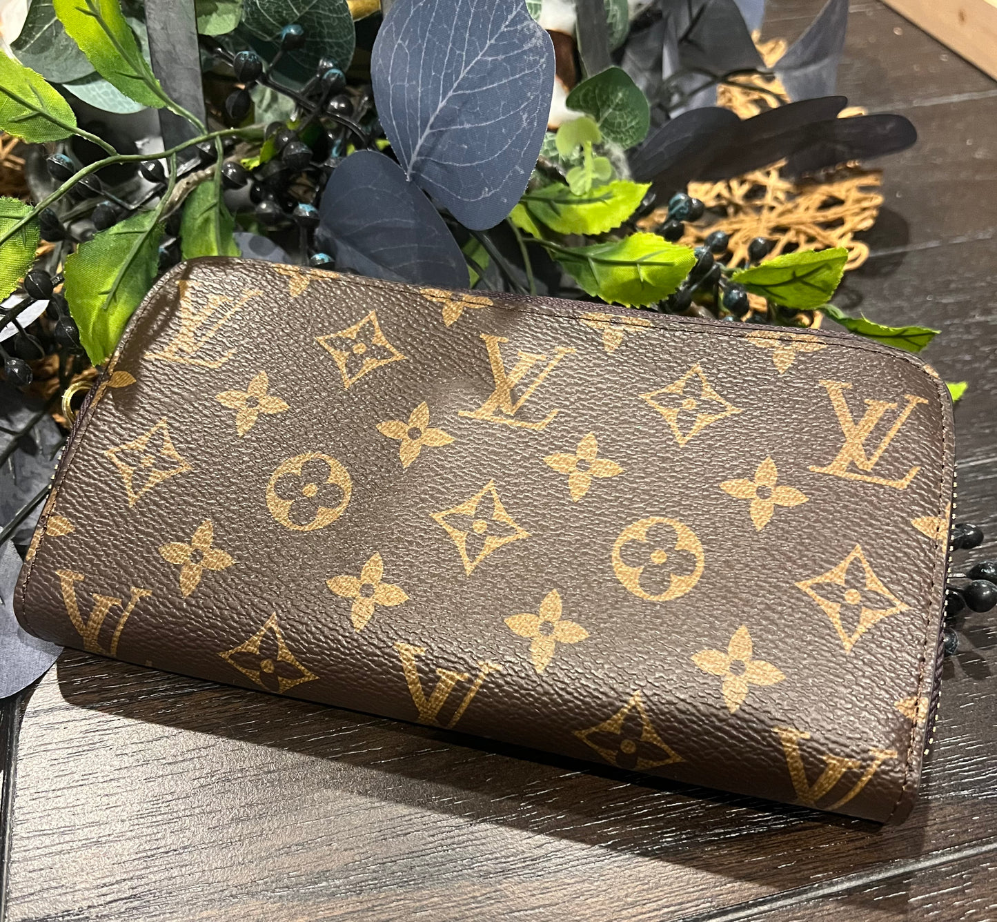 Brown LV Dupe Zipper Wallet