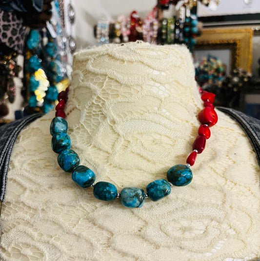 Coral and Turquoise Necklace