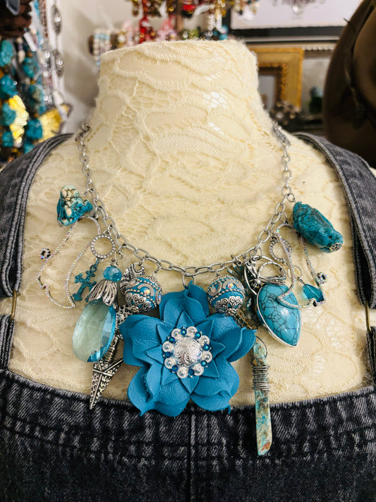 Boho Blue Necklace