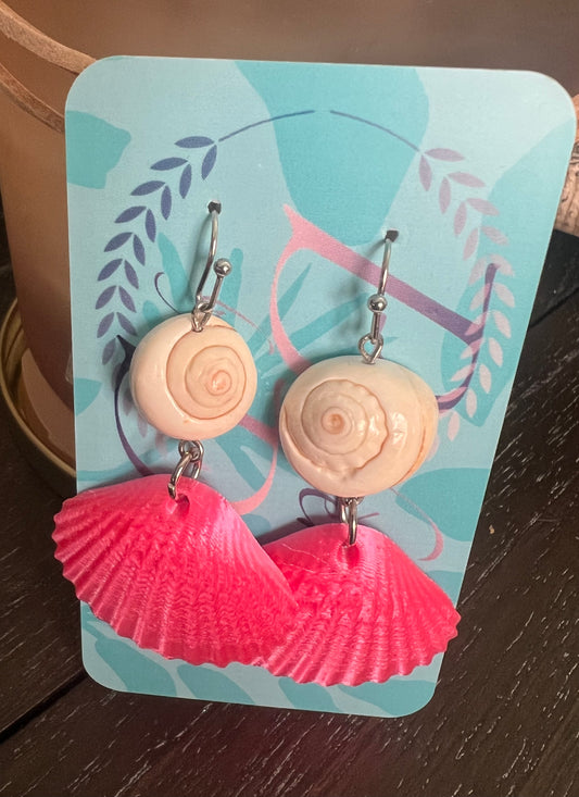 Pink Shell Earrings