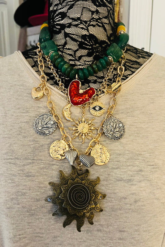 Sun Gazing Triple Necklace