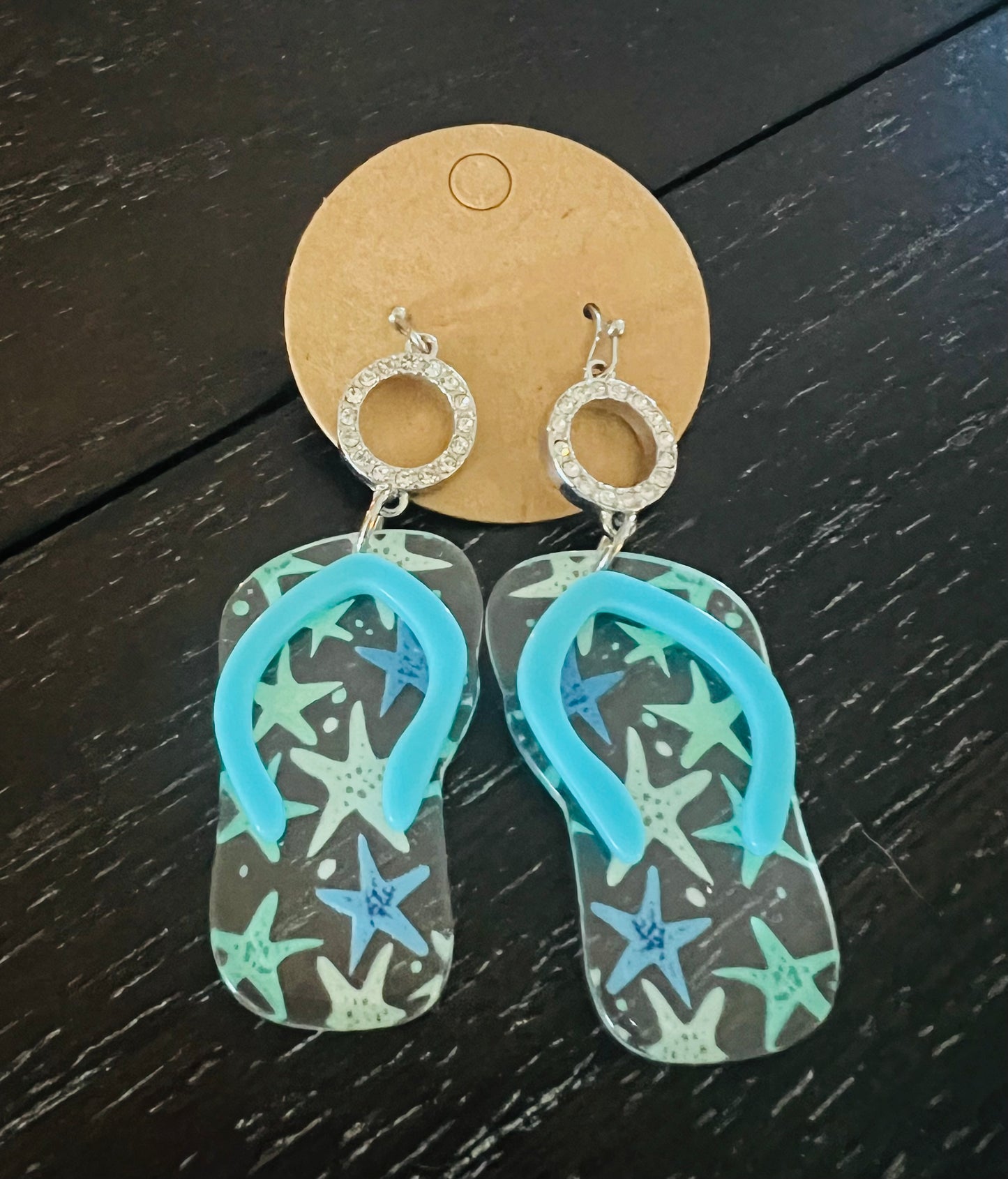 Crystal Flip Flop Earrings