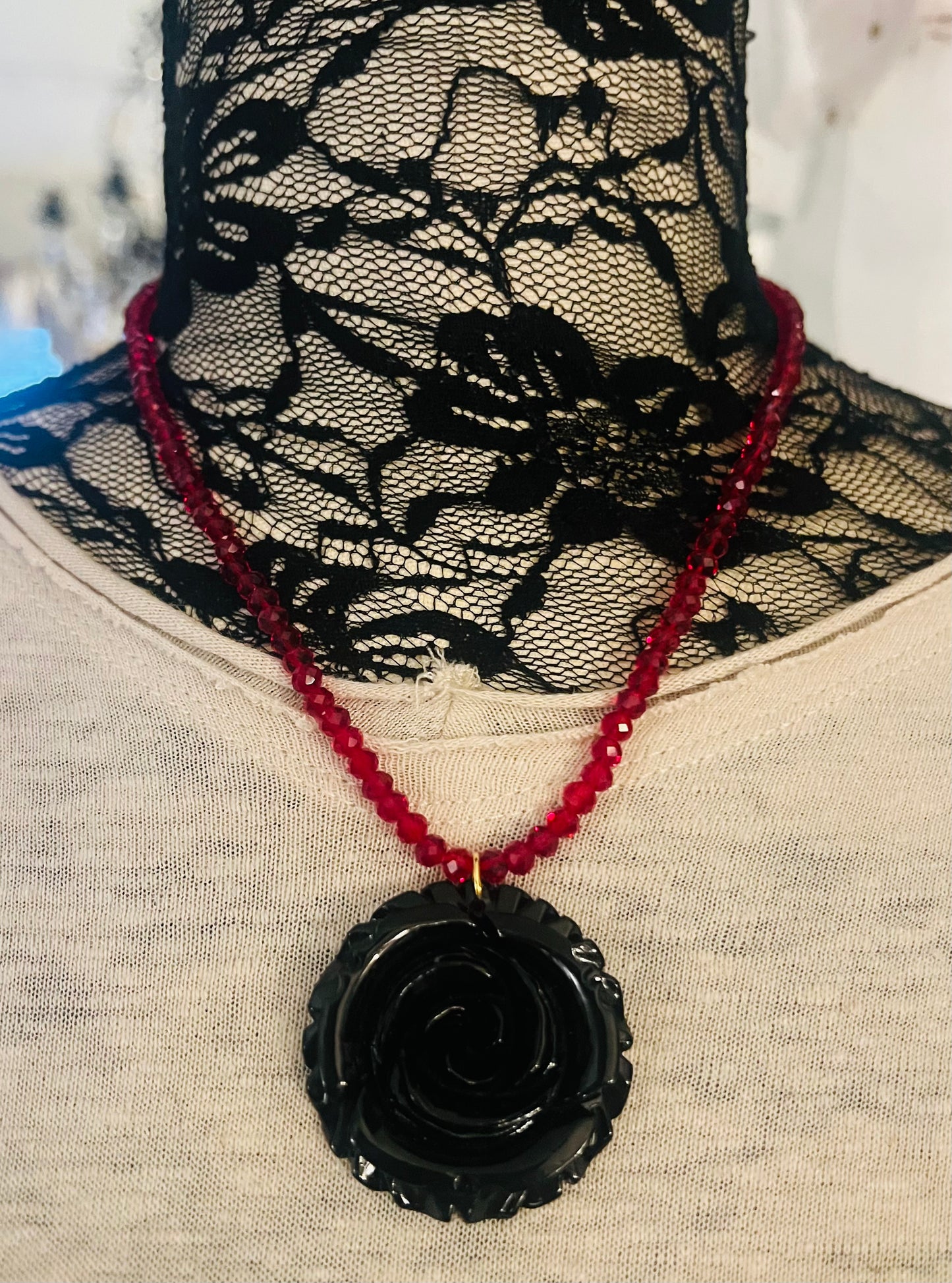 Black Rose Necklace
