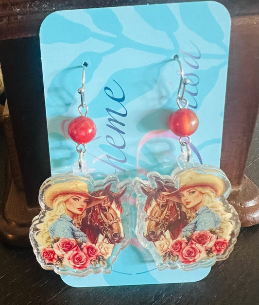 Just a Girl & Her Horse Earrings