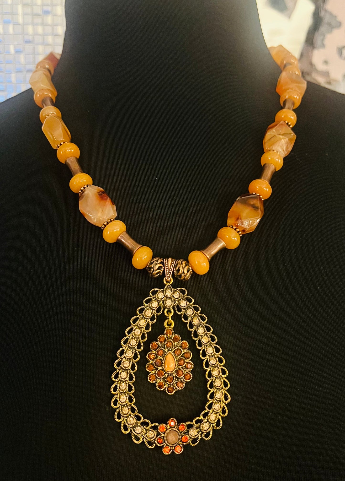 Carnelian and Copper Creation Necklace
