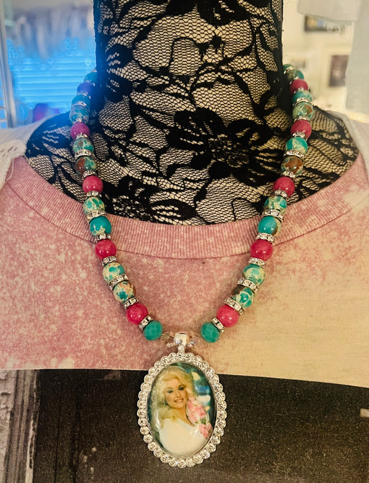 Rhinestone Dolly Necklace