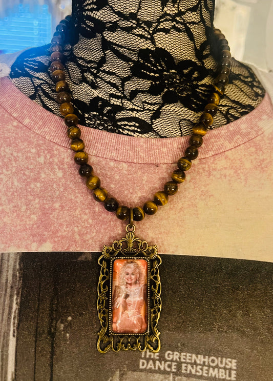 Tiger's Eye Dolly Necklace