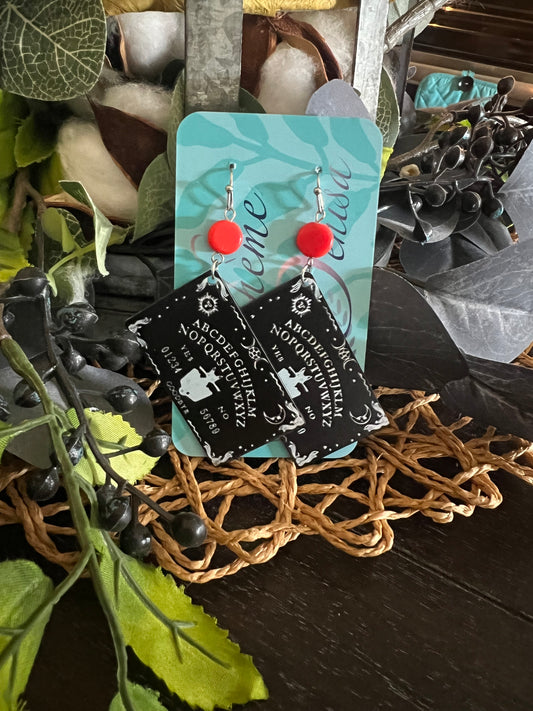 Ouija Cat Earrings
