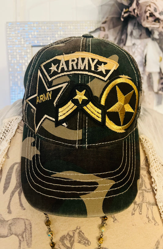 Camo Army Star Trucker Hat