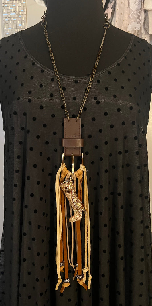 Belt Boot Necklace