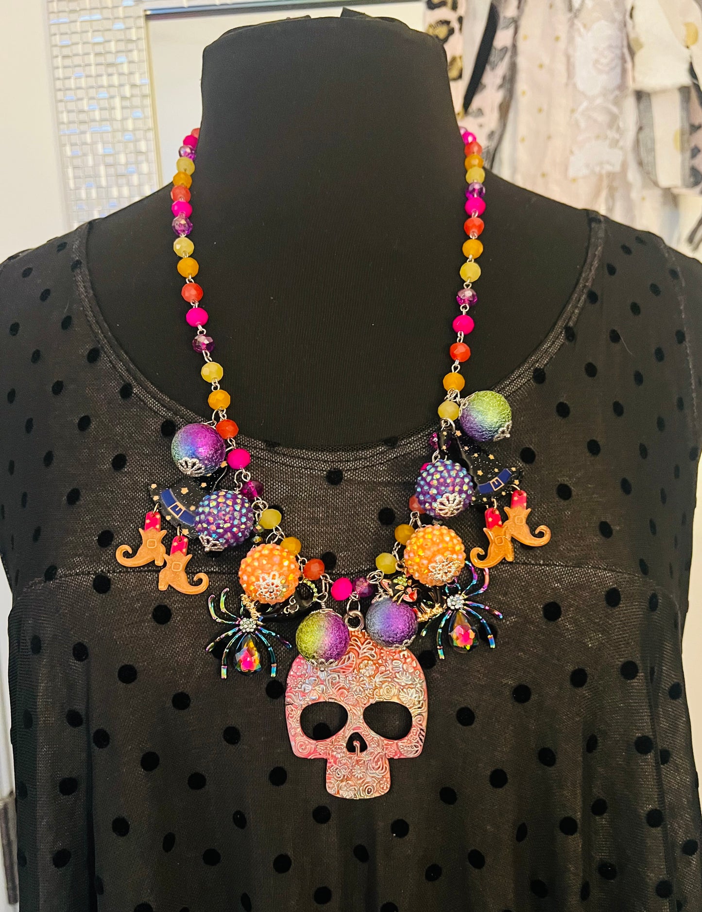 Halloween Skeleton Pendant Necklace