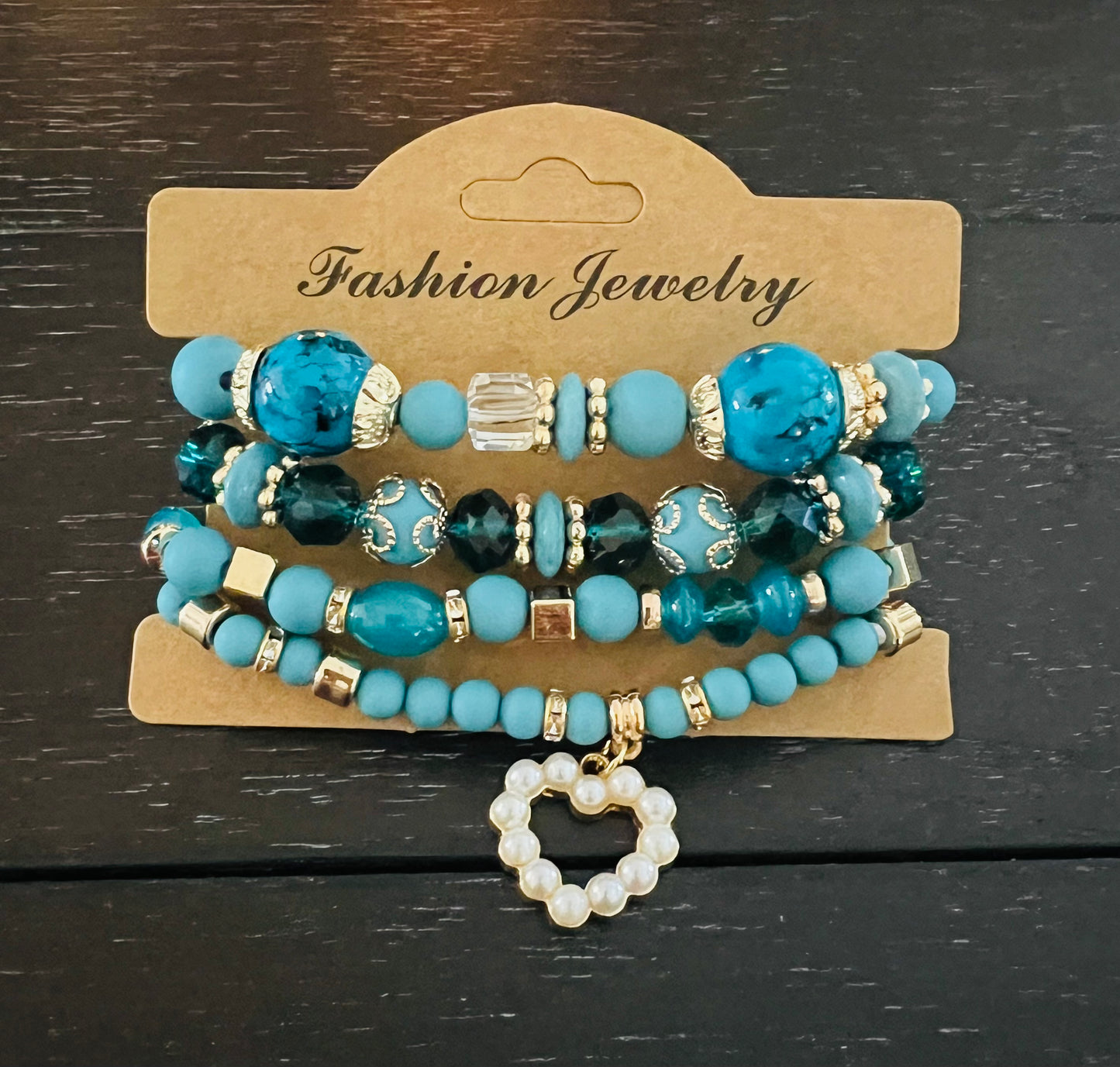 Turquoise 4pc Bracelet Stacker Set
