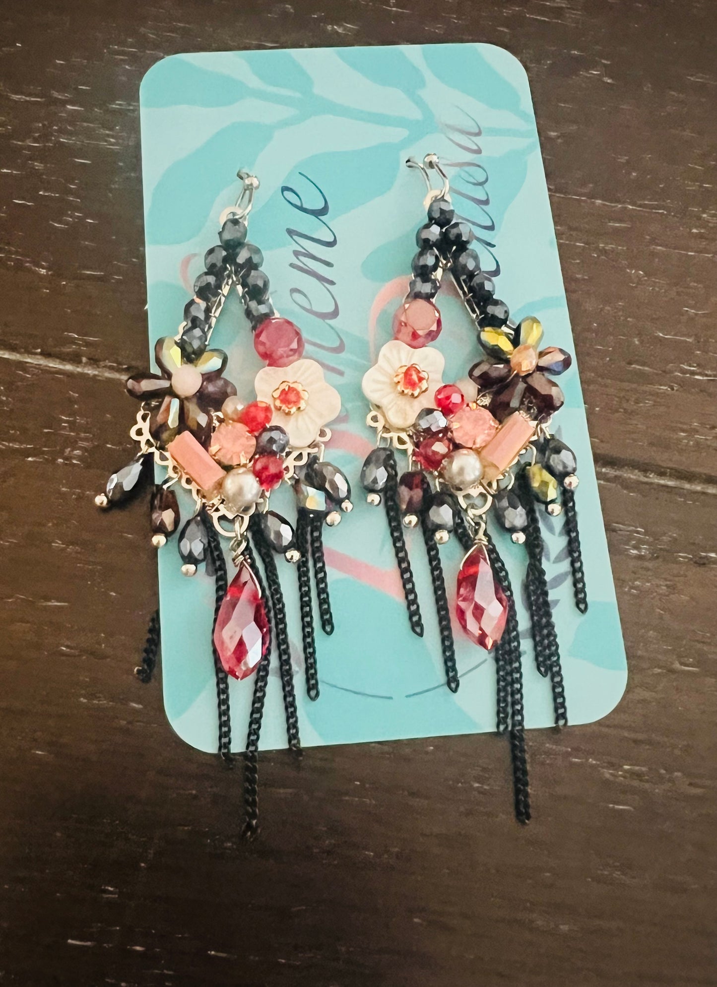 Flower Teardrop Earrings