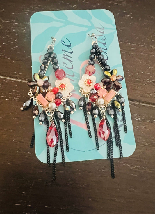 Flower Teardrop Earrings