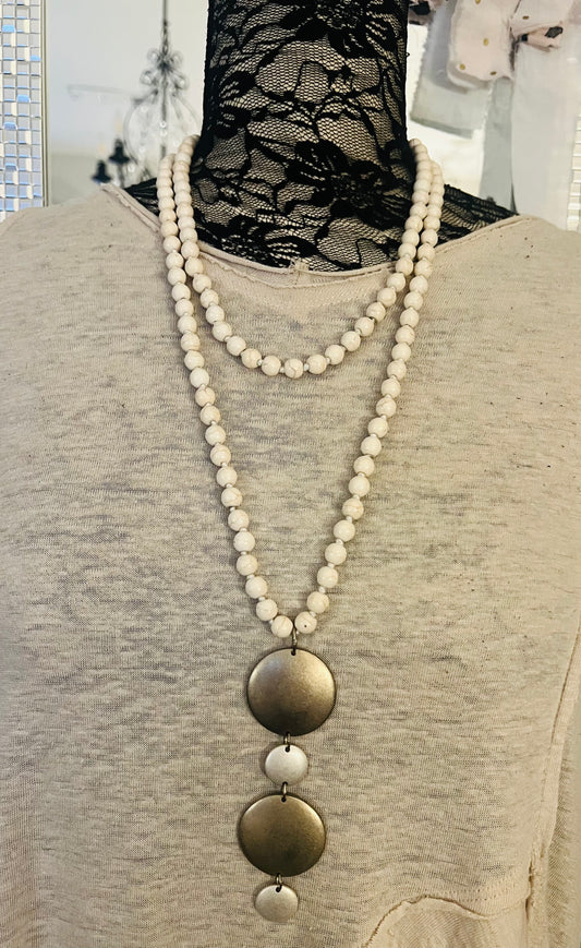 Vintage Drop Beaded Necklace