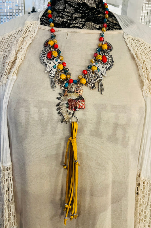 Impressive Headdress Necklace