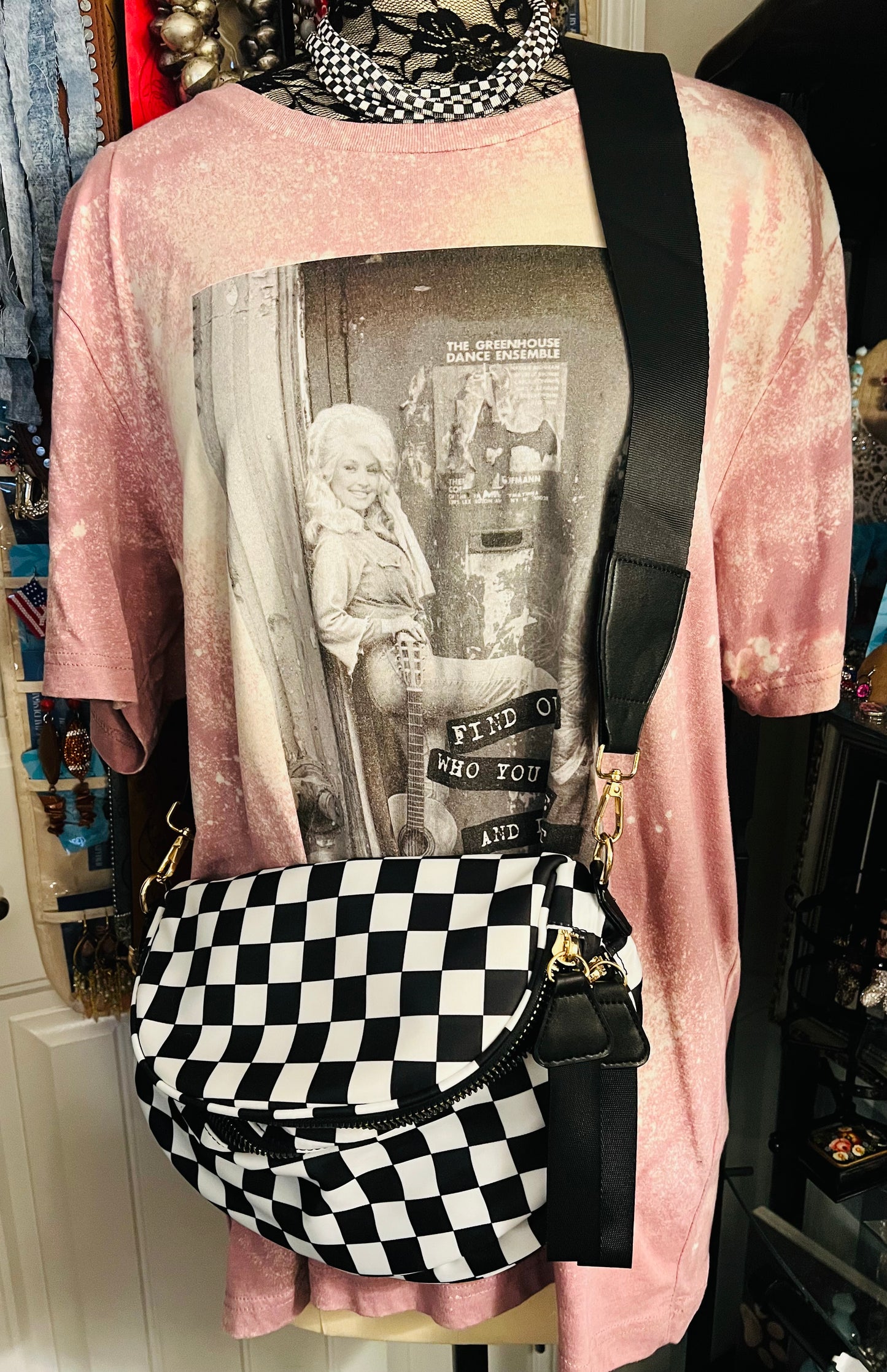 Checkered Crossbody Bag